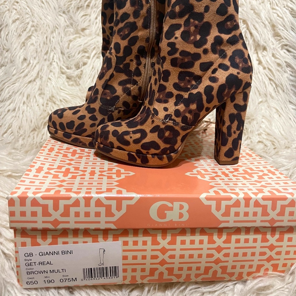Gianni Bini | Over The Knee Leopard Boots | NWT | Size 7.5